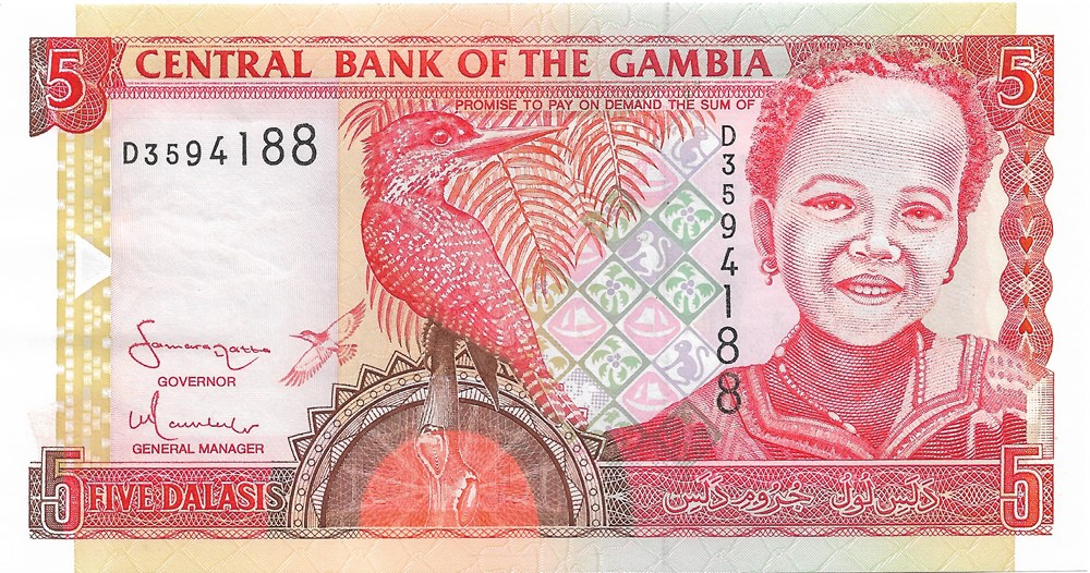 billets afrique gambie 5 dalasis