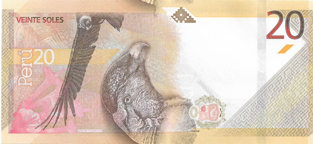 billets amerique du sud perou 20 sols