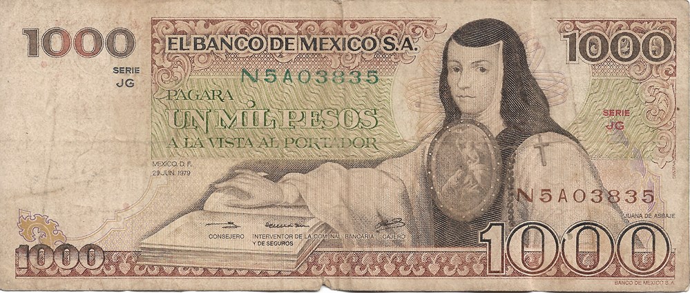 1.000 pesos billets amerique du nord mexique 1 000 pesos