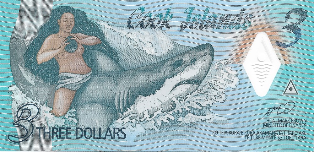 3 dollars billets oceanie iles cook 3 dollars