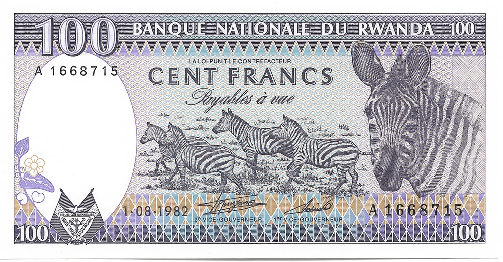100 francs billets afrique rwanda 100 francs