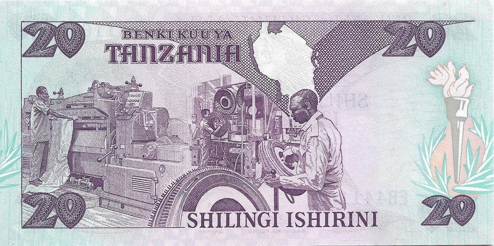 billets afrique tanzanie 20 shillings