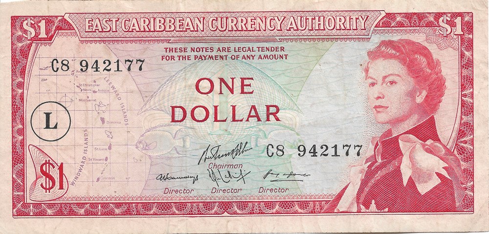 billets amerique centrale et caraibes sainte lucie 1 dollar