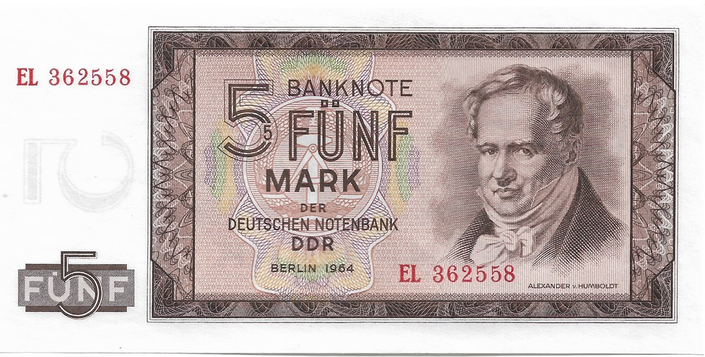 5 marks de la RDA billets europe allemagne 5 marks de la rda
