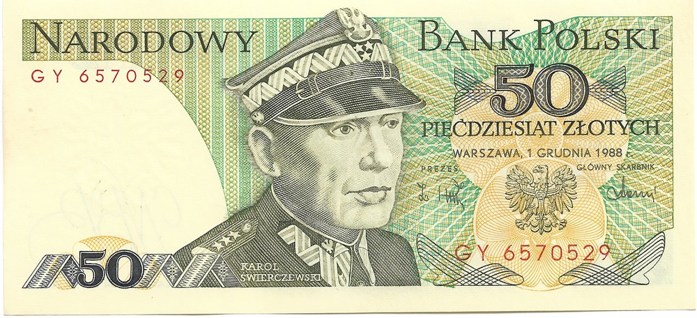50 zloty billets europe pologne 50 zloty