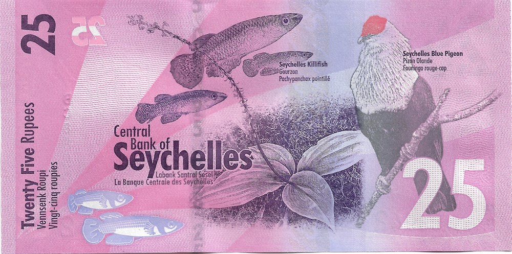 25 roupies billets afrique seychelles 25 roupies