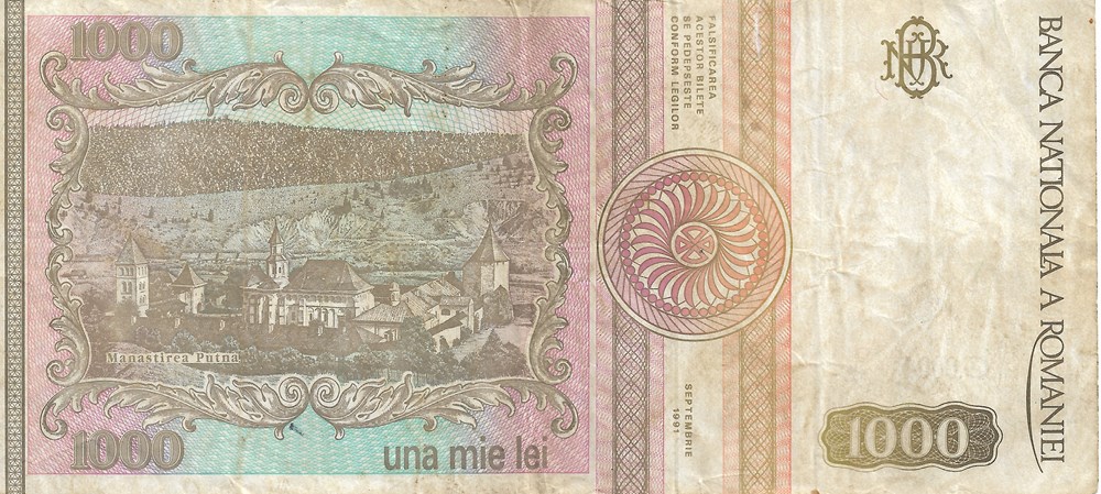 1.000 lei billets europe roumanie 1 000 lei