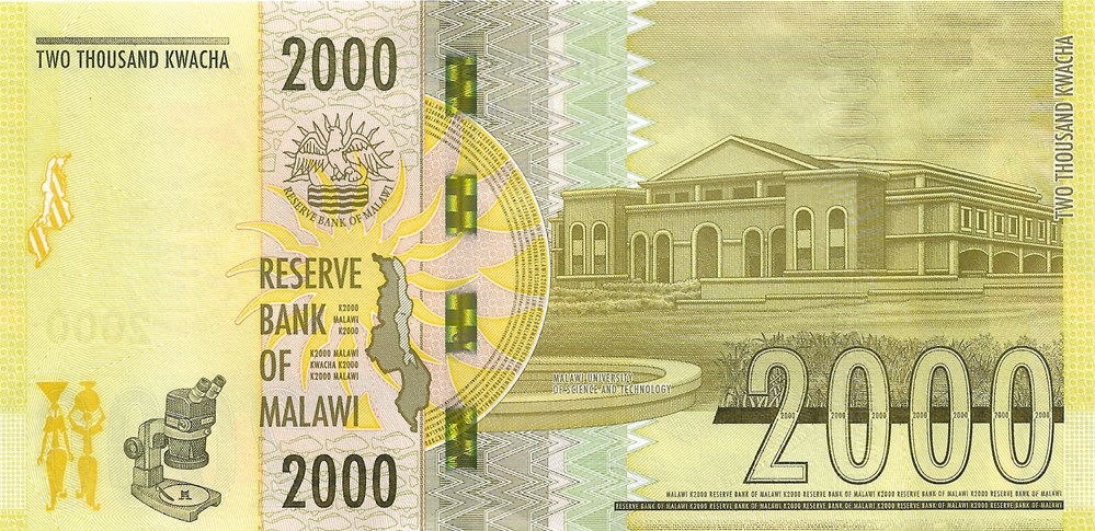 2.000 kwacha billets afrique malawi 2 000 kwacha