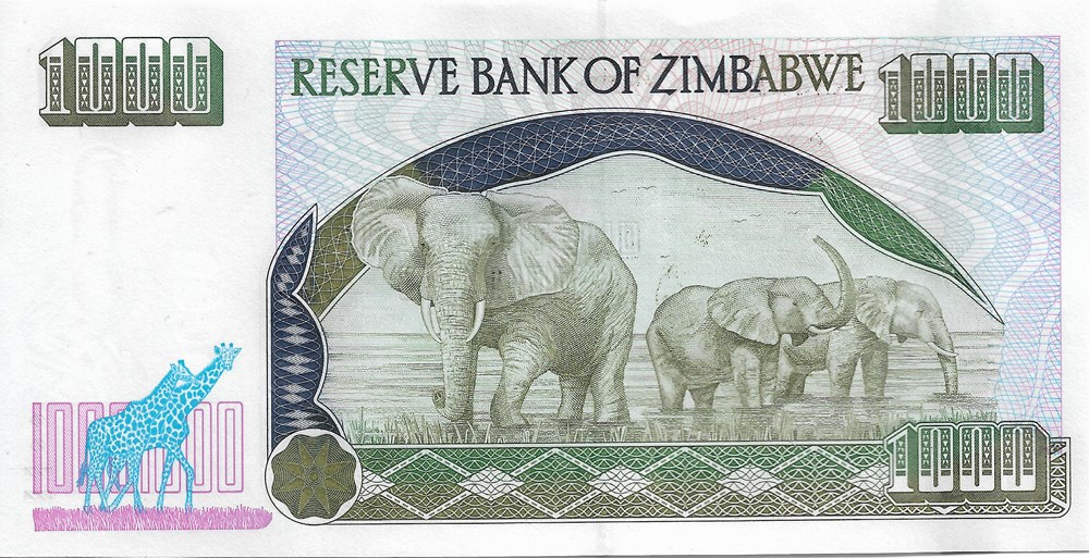 1.000 dollars billets afrique zimbabwe 1 000 dollars
