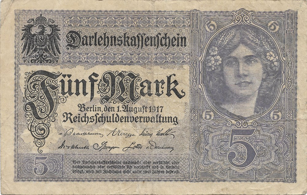 billets europe allemagne 5 marks