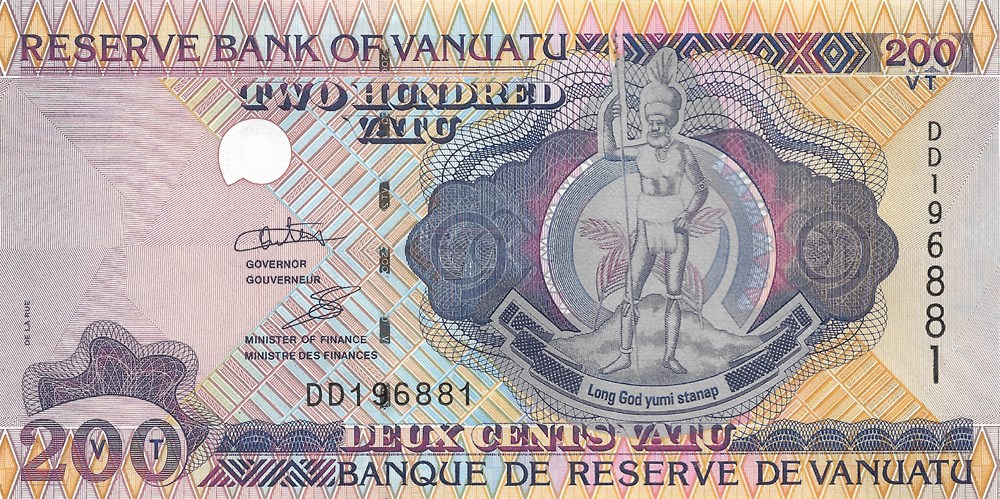 200 vatu billets oceanie vanuatu 200 vatu