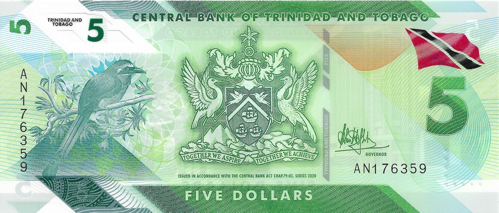 5 dollars billets amerique centrale et caraibes trinite tobago 5 dollars