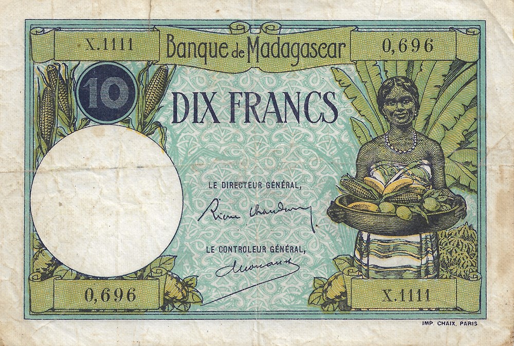 10 francs billets afrique madagascar 10 francs