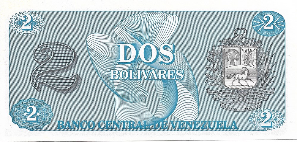 billets amerique du sud venezuela 2 bolivars