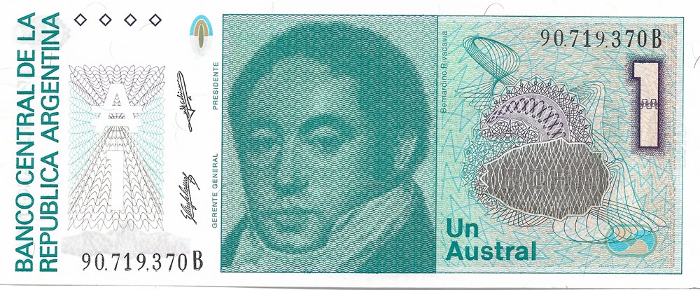 1 austral billets amerique du sud argentine 1 austral