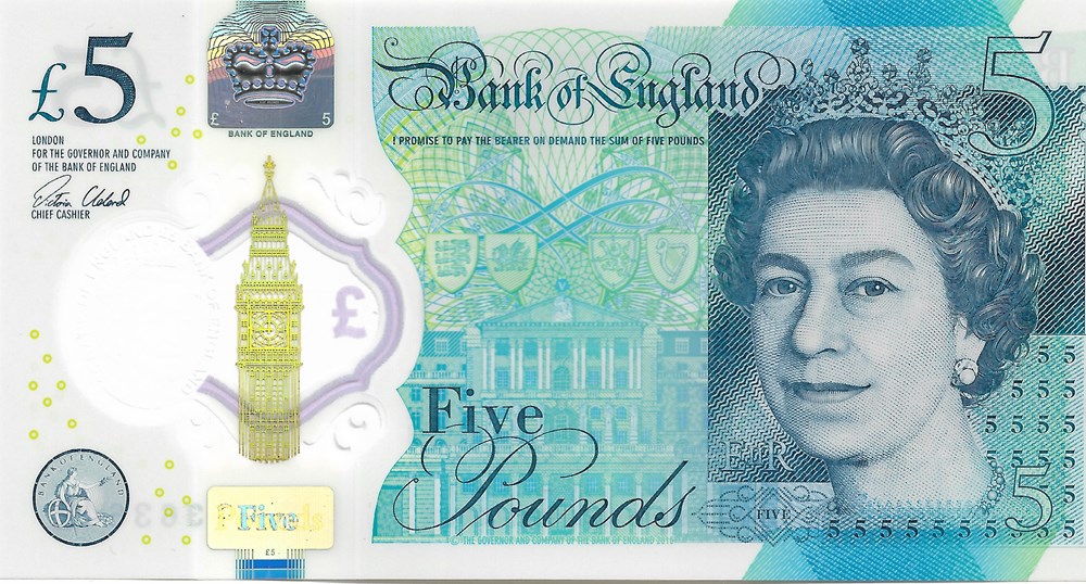 5 livres billets europe royaume uni 5 livres