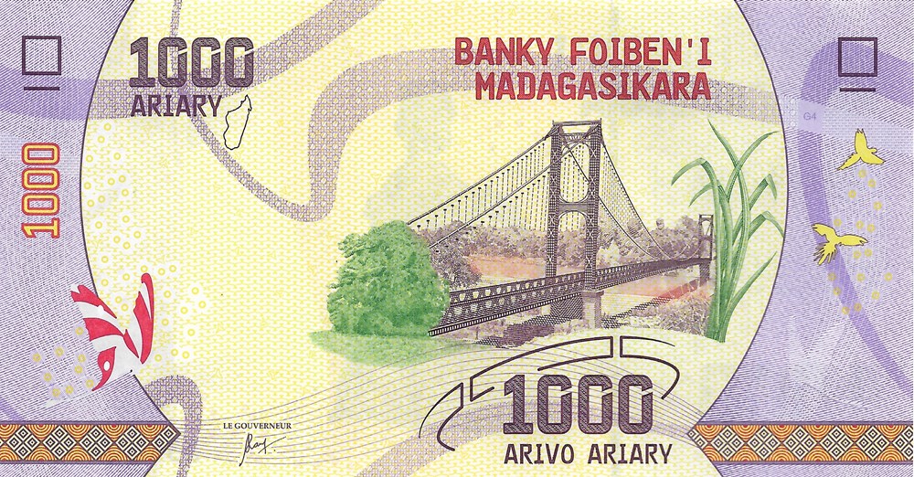 1.000 ariary billets afrique madagascar 1 000 ariary