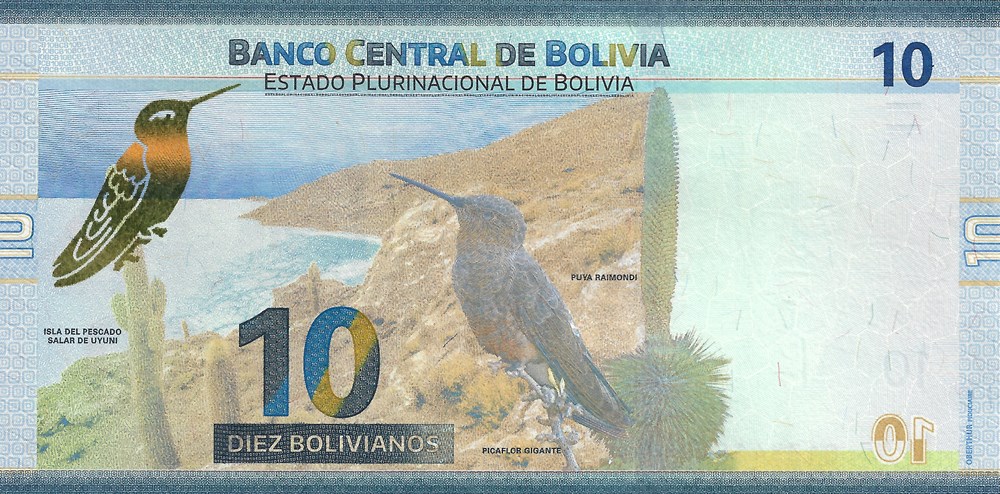 10 bolivianos billets amerique du sud bolivie 10 bolivianos