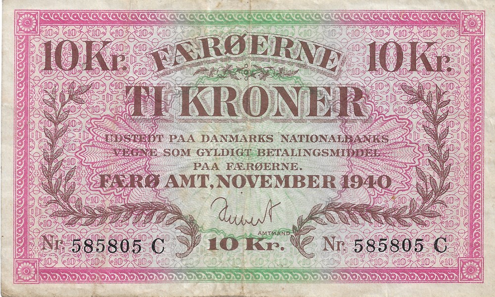 10 couronnes billets europe iles feroe 10 couronnes