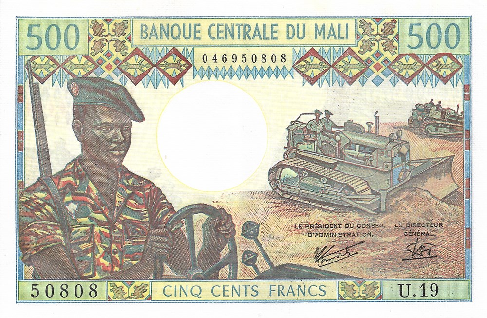 500 francs billets afrique mali 500 francs