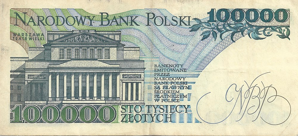 100.000 zloty billets europe pologne 100 000 zloty