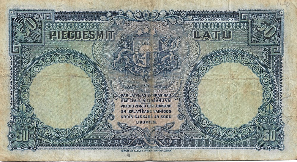 50 lats billets europe lettonie 50 lats