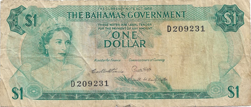 1 dollar billets amerique centrale et caraibes bahamas 1 dollar