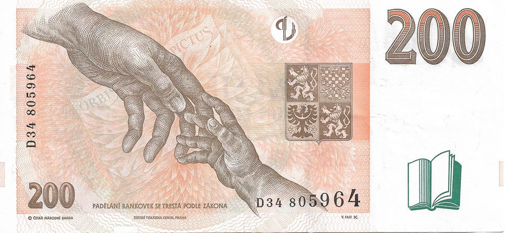 billets europe republique 200 couronnes tcheques