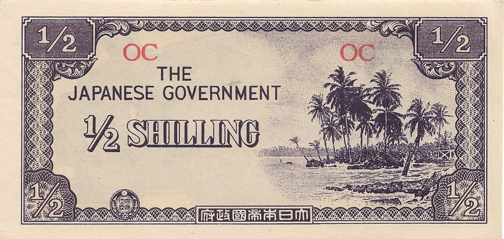 ½ shilling billets oceanie shilling