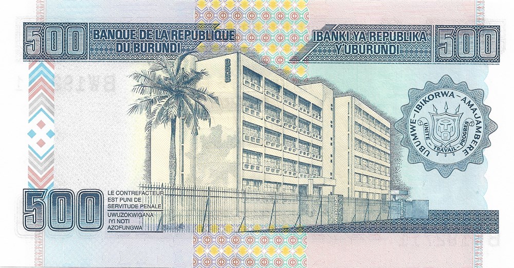 500 francs billets afrique burundi 500 francs