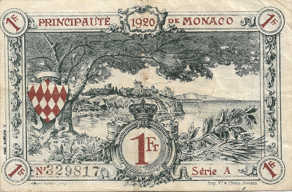 1 franc billets europe monaco 1 franc