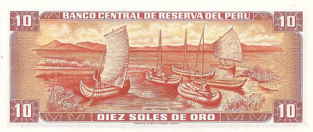 10 sols en or billets amerique du sud perou 10 sols en or