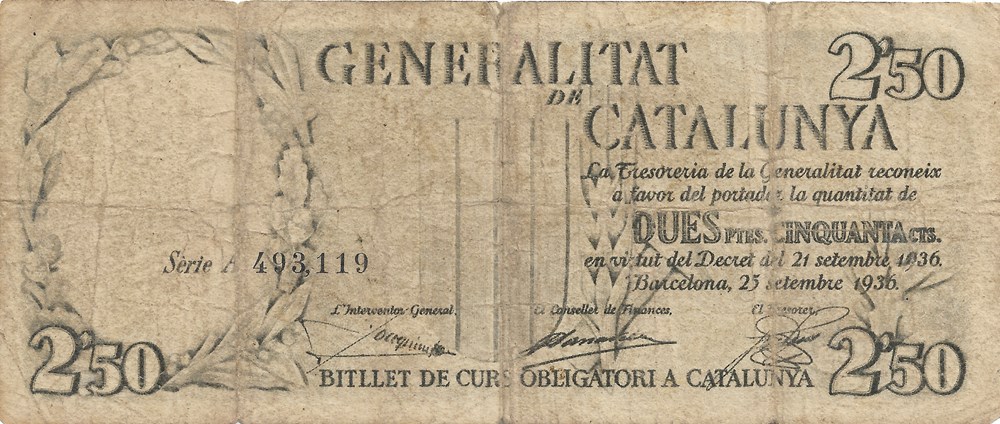2,50 pesetas billets europe espagne 2 50 pesetas