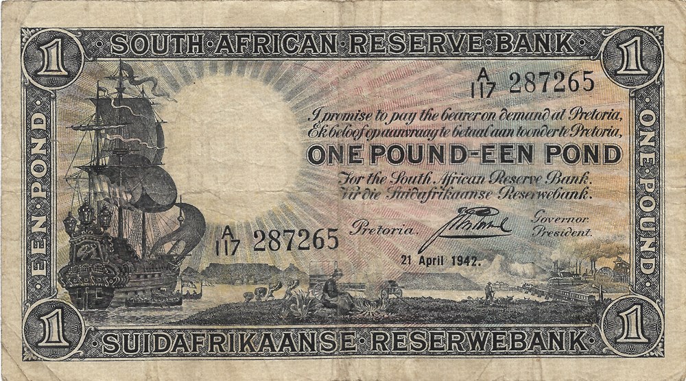 1 livre billets afrique du sud 1 livre