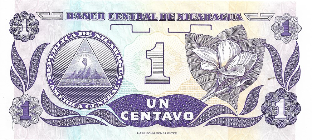 1 centavo de cordoba billets amerique centrale et caraibes nicaragua 1 centavo de cordoba