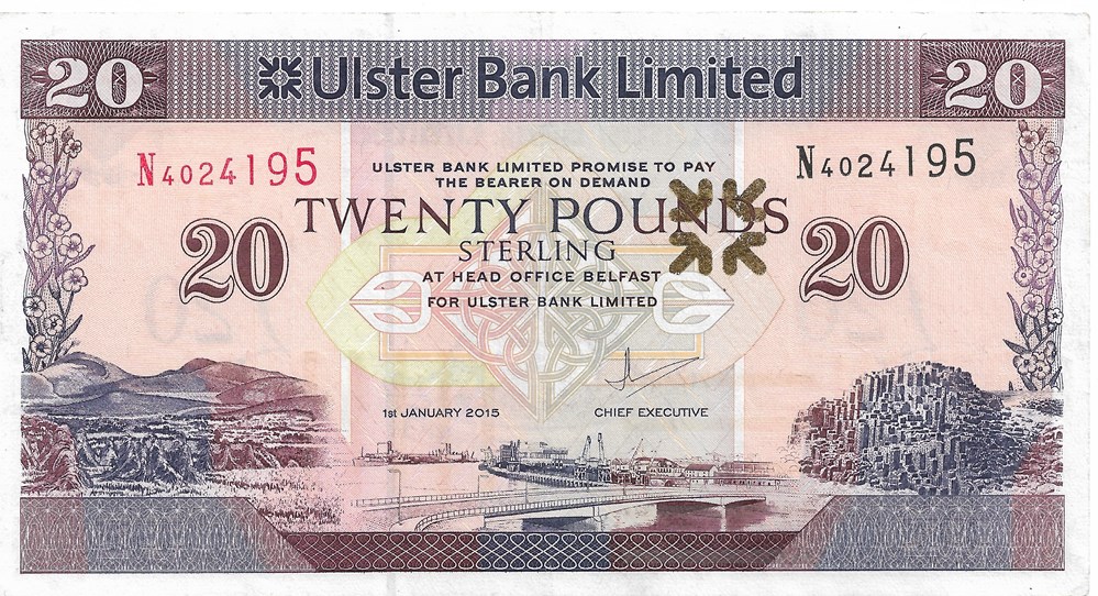 billets europe royaume uni 20 livres sterling