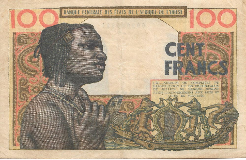 100 francs CFA billets afrique de l ouest 100 francs cfa