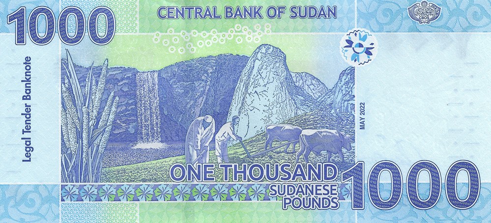 1.000 livres soudanaises billets afrique 1 000 livres soudanaises