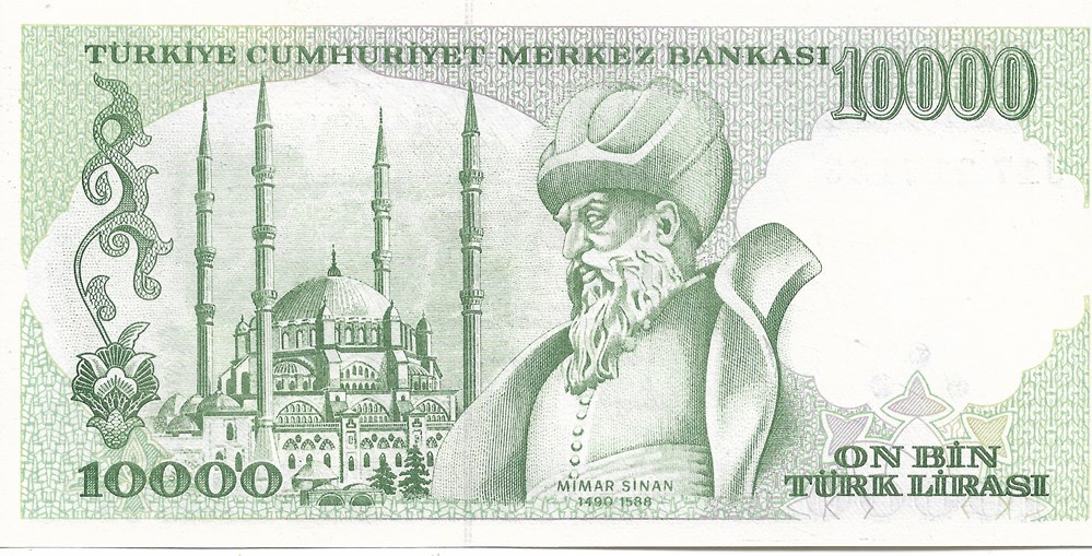 billets asie turquie 10 000 livres turques