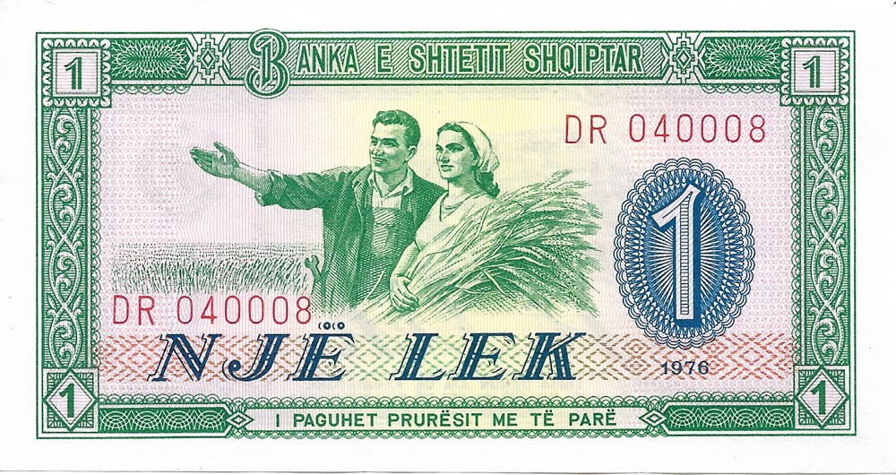 1 lek billets europe albanie 1 lek