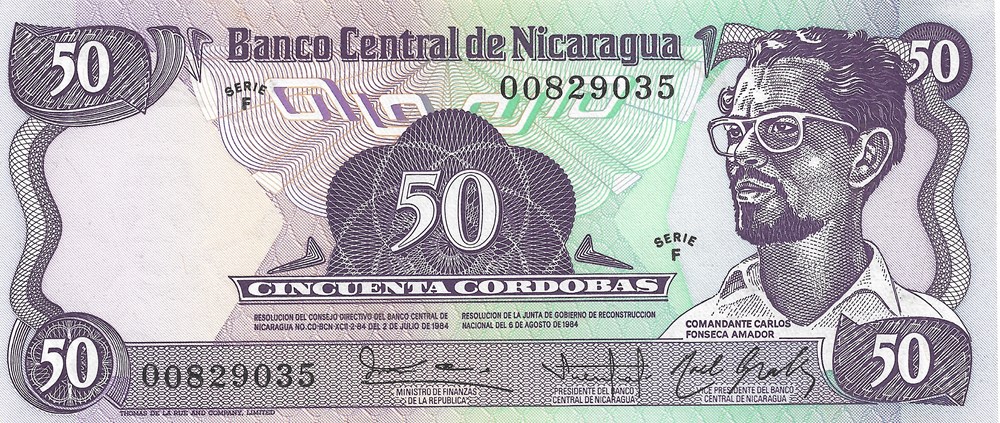 billets amerique centrale et caraibes nicaragua 50 cordobas
