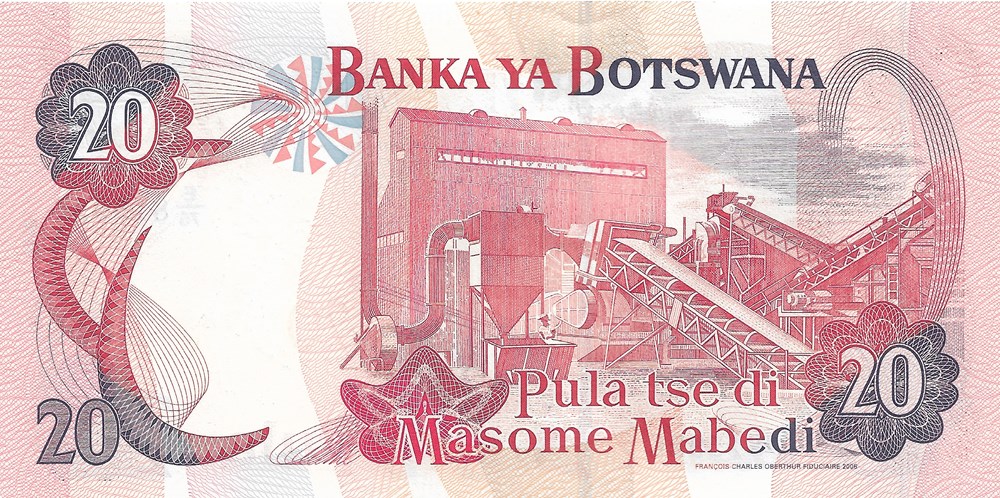 20 pula billets afrique botswana 20 pula
