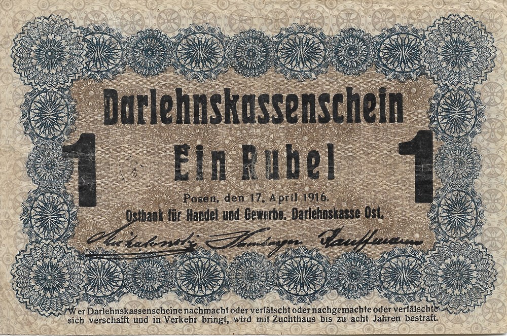 1 rouble billets europe lituanie 1 rouble