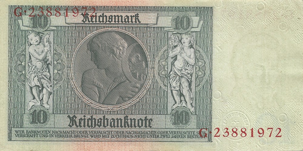 10 reichsmarks billets europe allemagne 10 reichsmarks