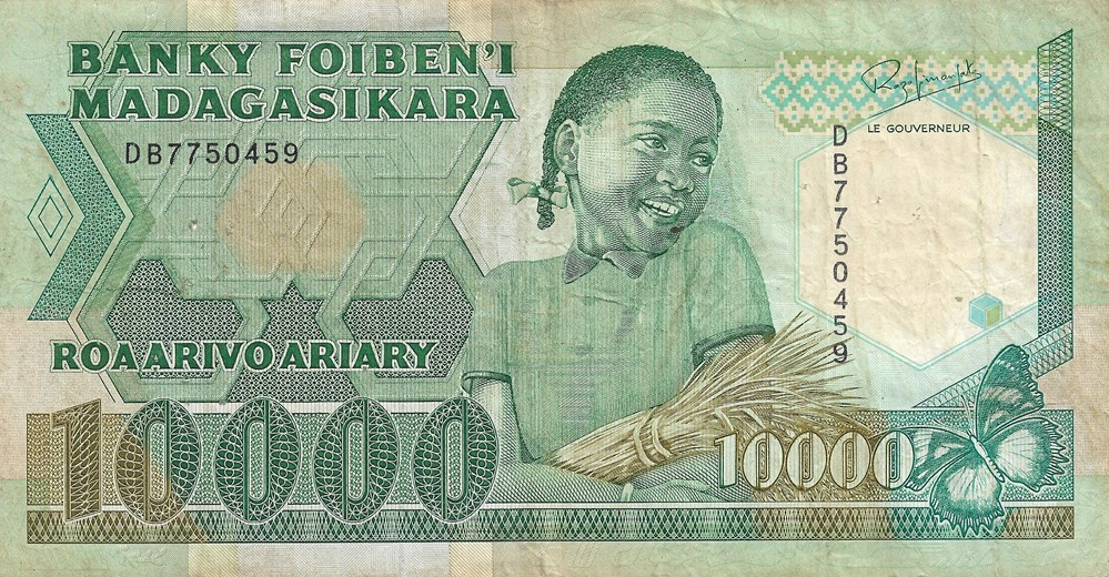 billets afrique madagascar 10 000 francs