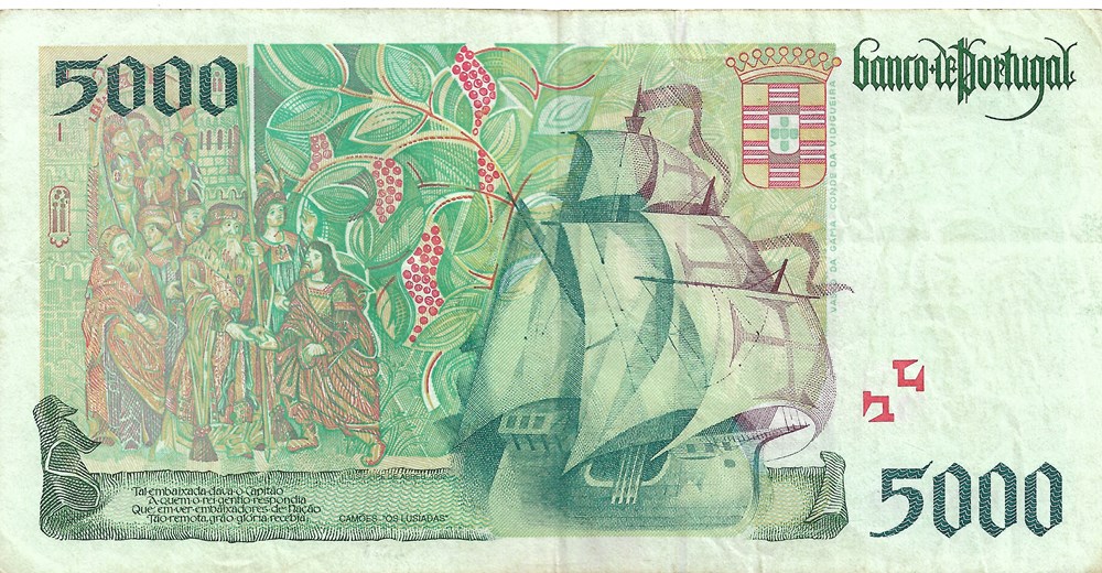 5.000 escudos billets europe portugal 5 000 escudos