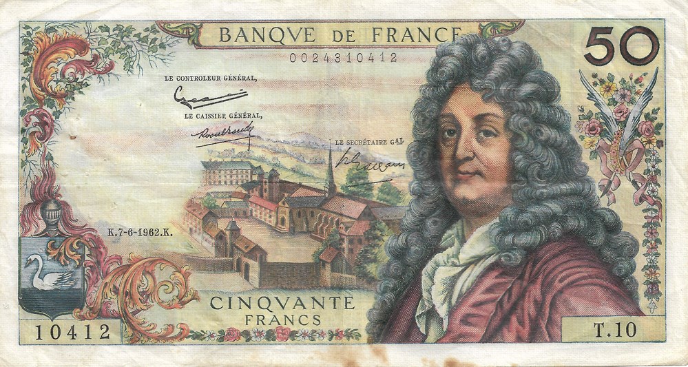 50 francs billets europe france 50 francs