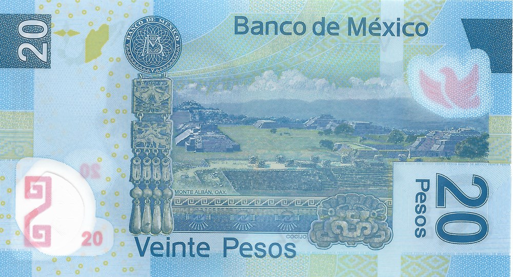 billets amerique du nord mexique 20 pesos