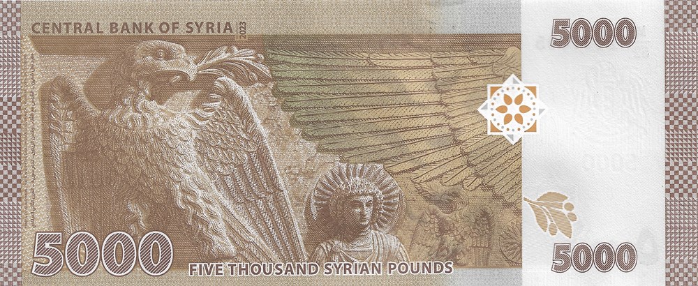 billets asie 5 000 livres syriennes