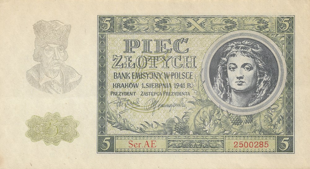5 zloty billets europe pologne 5 zloty